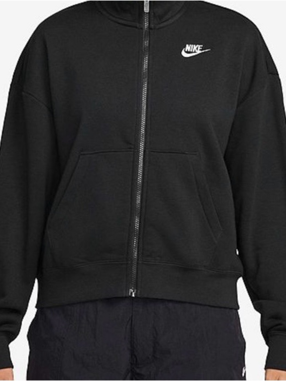 Women's Nike Sportswear Club Fleece Loose black  Track Jacket size Small- nwt